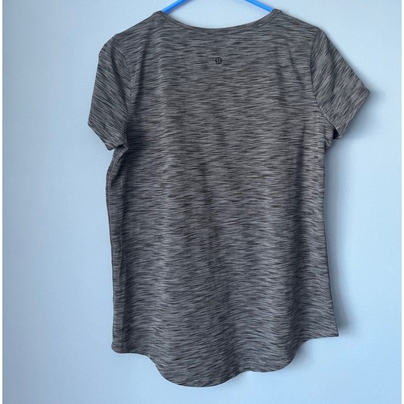 Lululemon Tee Love Crew III Space Dye Black / Dark Shadow Shirt - Picture 3 of 4